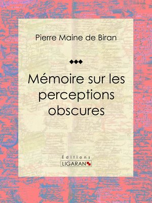 cover image of Mémoire sur les perceptions obscures